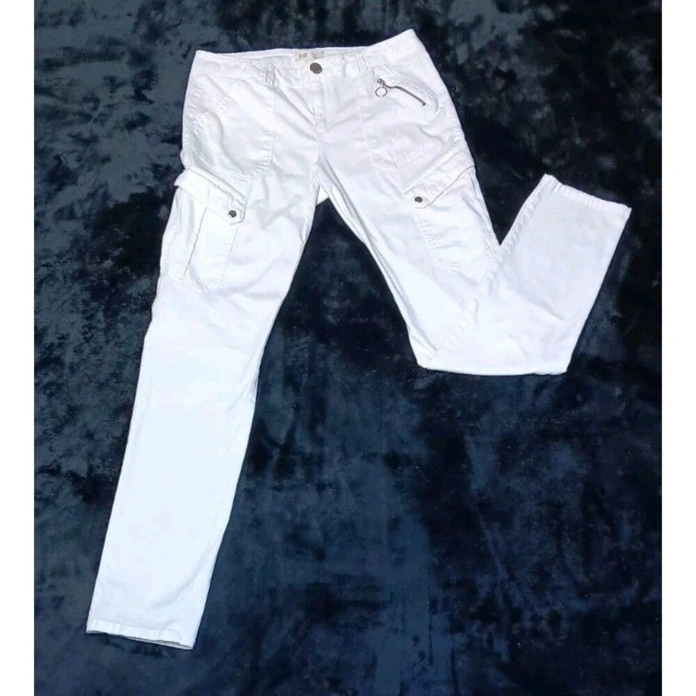 Jolt Utility Cargo Straight Leg Pants 9 White Y2K Low Rise Gorpcore Streetwear